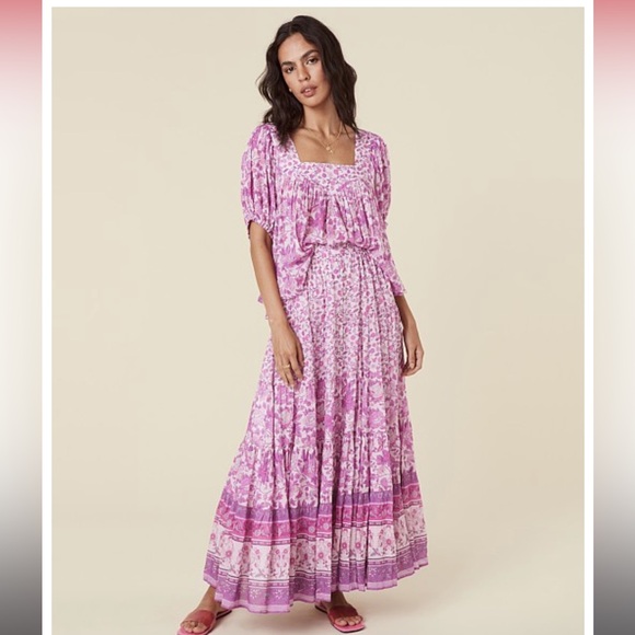 Spell and The Gypsy Collective Mossy Button Through Maxi Skirt Lilac NWT! - Picture 3 of 6